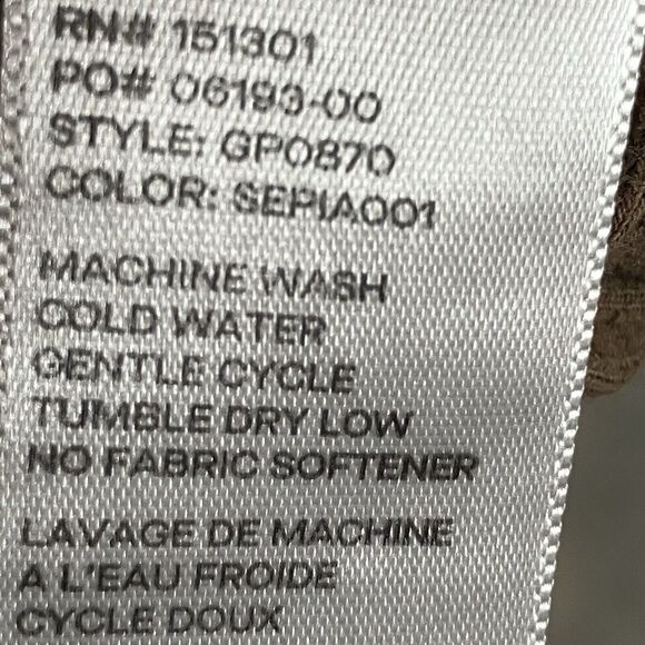 Good American Pants Womens‎ 2 Tan Ribbed Flared Leg Pants Knit Pull On - Picture 10 of 11